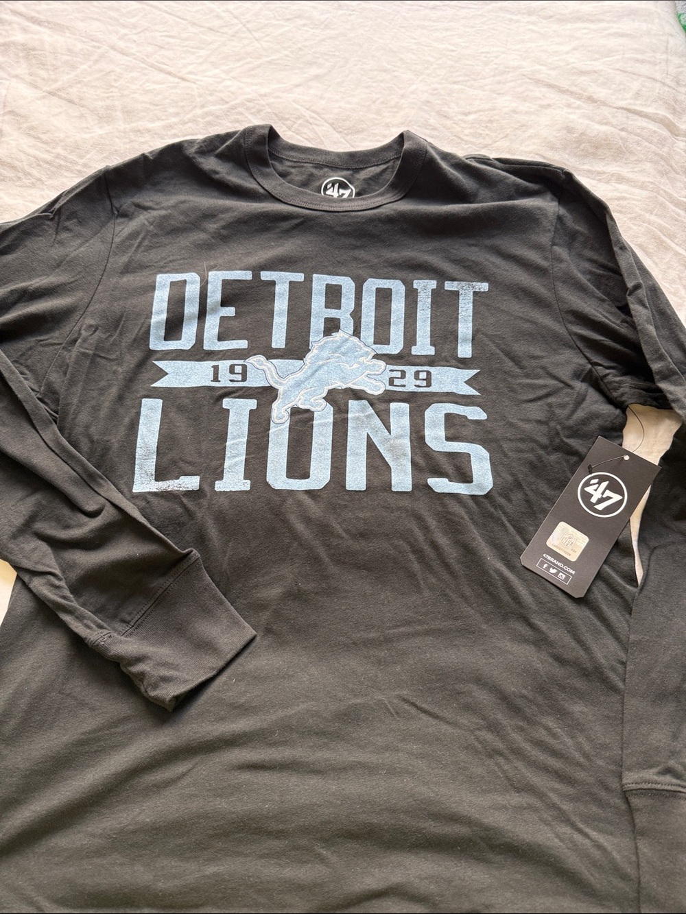47 brand. Women’s Detroit Lions Black Long Sleeve Tee